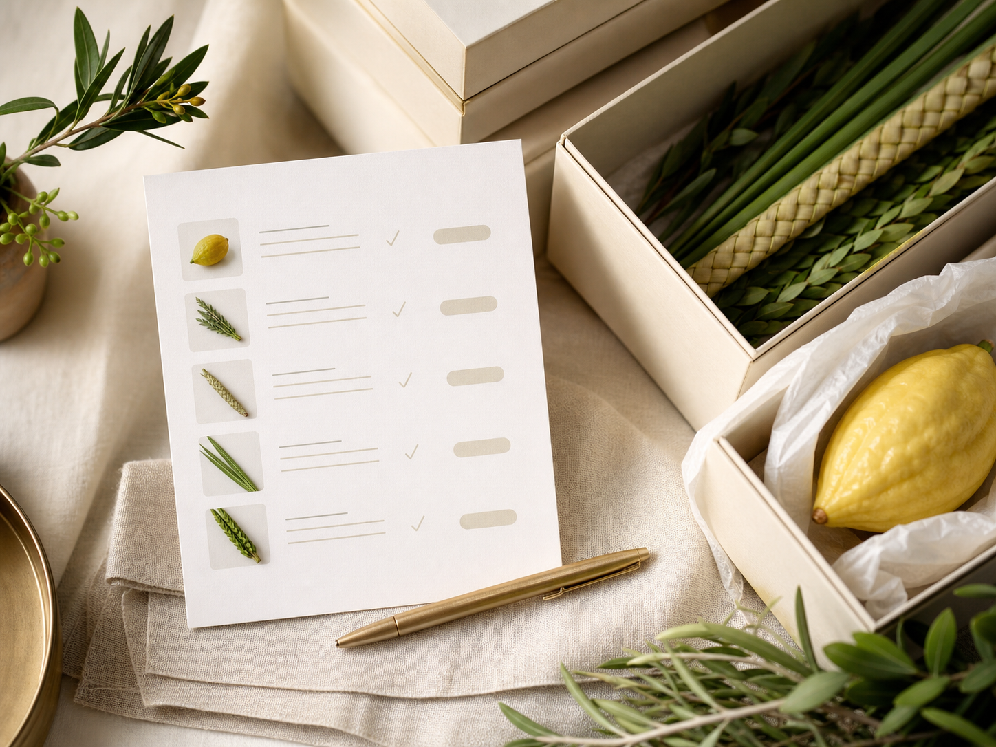 Preferences that stay with your order at YitzE Arba Minim